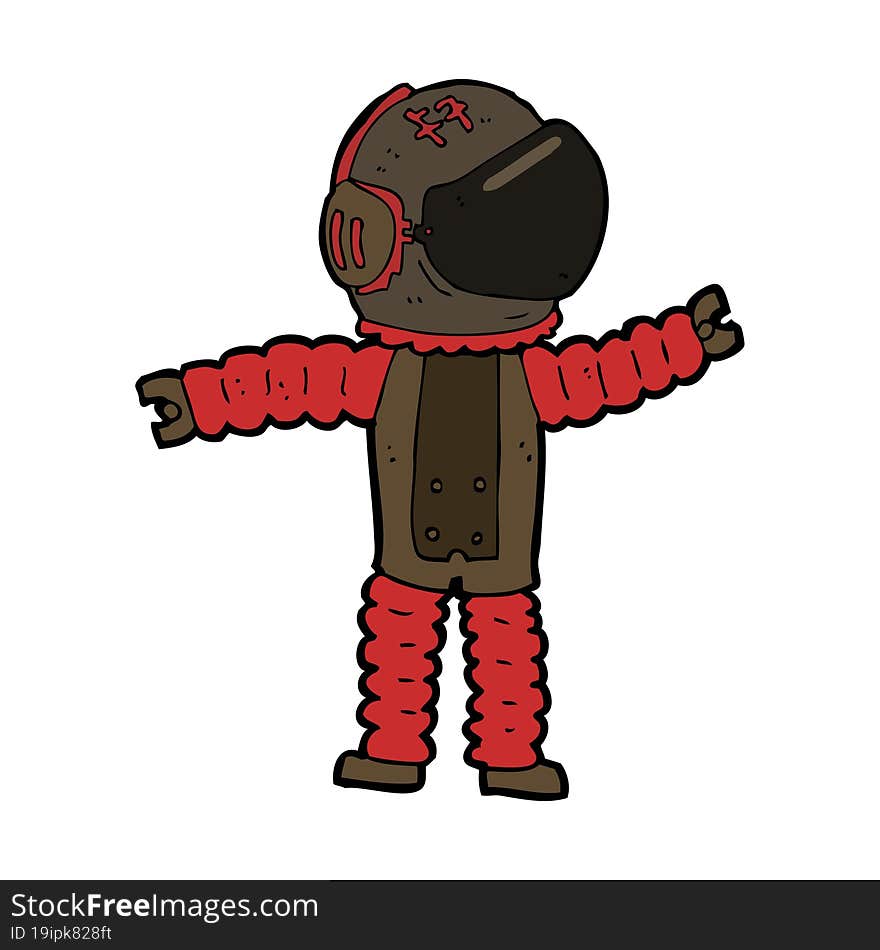 cartoon astronaut reaching