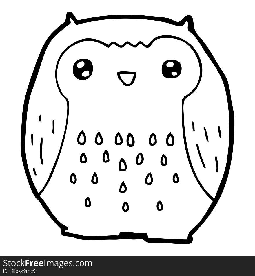 Cute Cartoon Owl