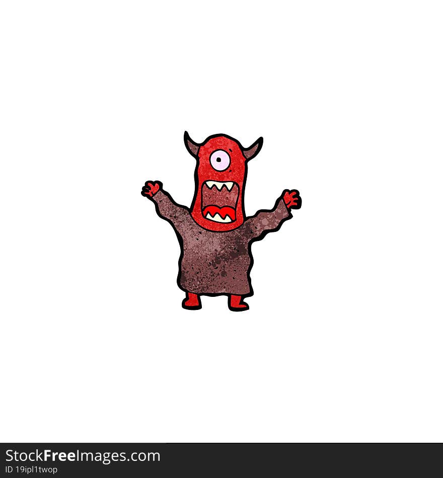 cartoon scary monster