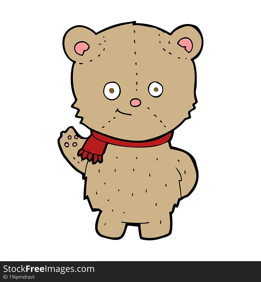 Cartoon Bear Waving