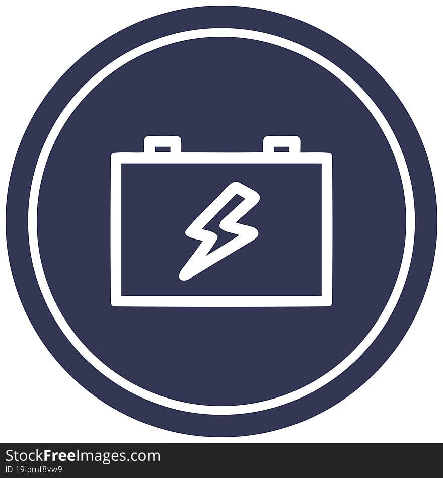 Industrial Battery Circular Icon