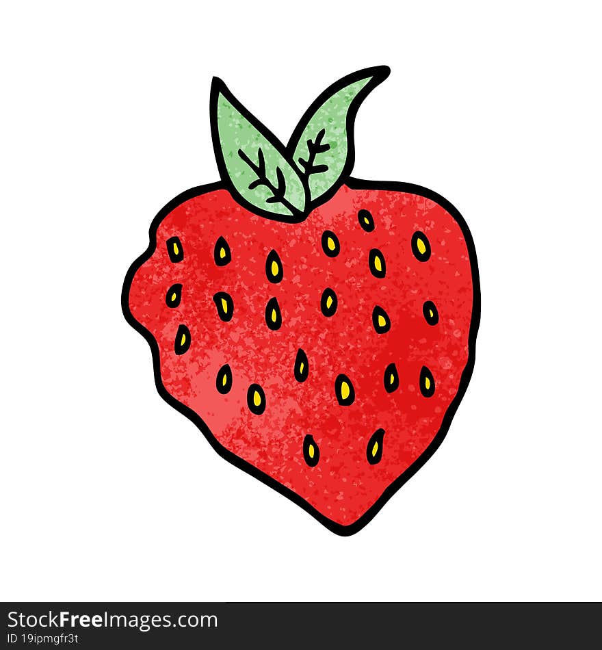 cartoon doodle strawberry