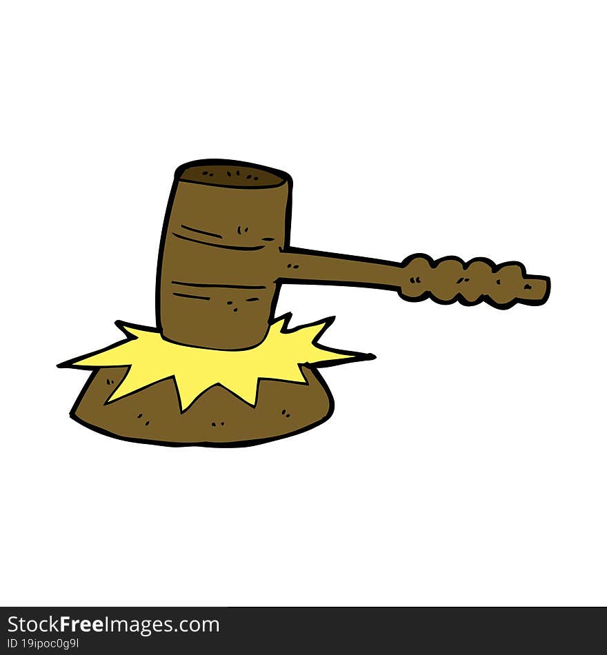 cartoon gavel banging