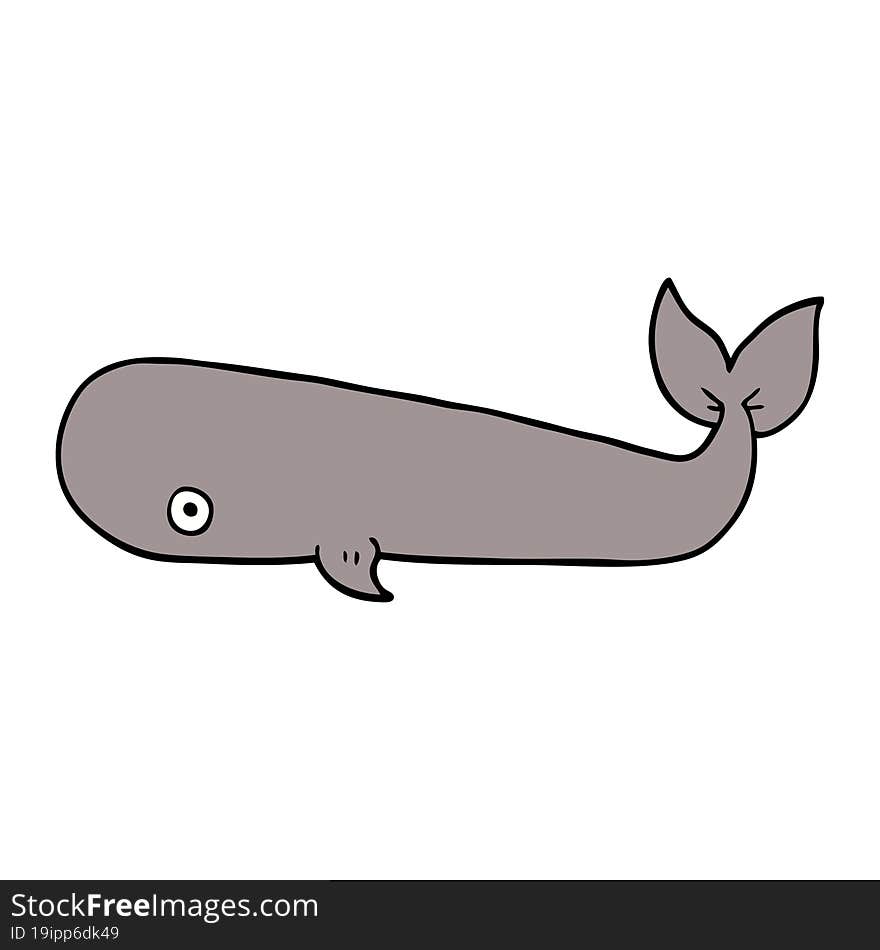 Cartoon Doodle Whale