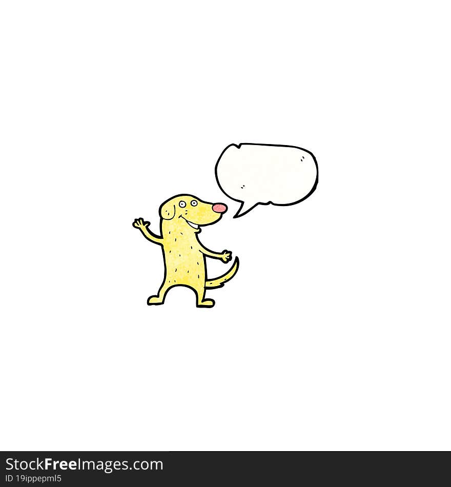 Cartoon Dog With Speech Bubble