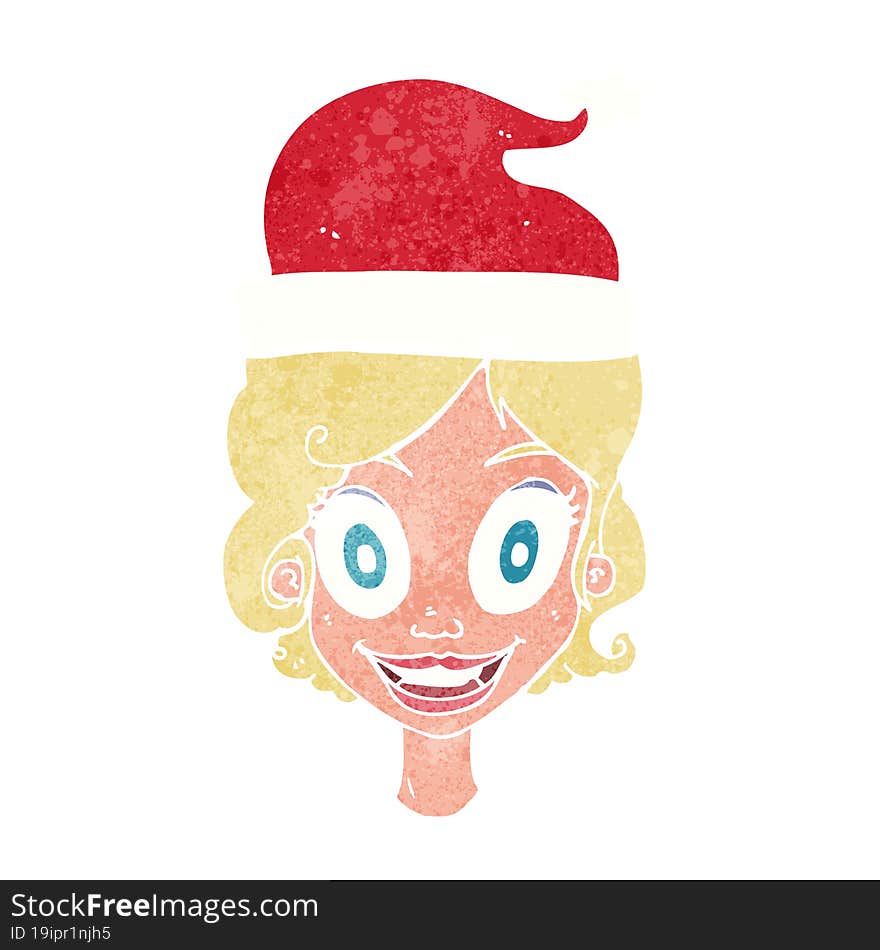 cartoon woman ready for christmas