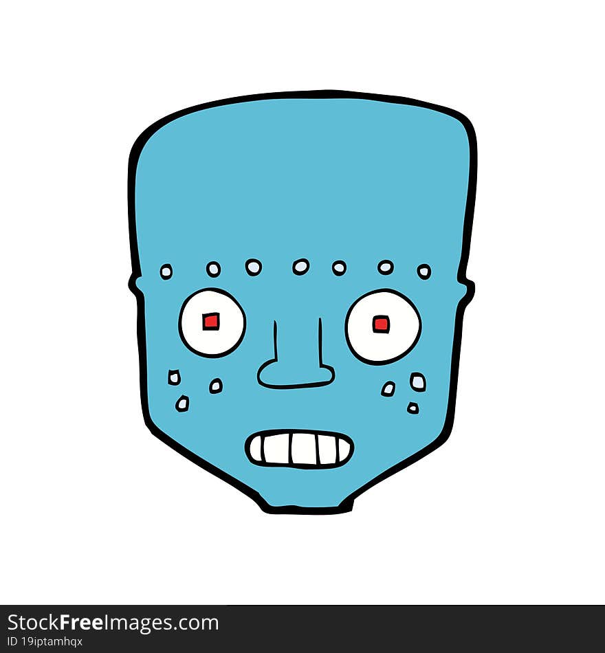 cartoon robot head