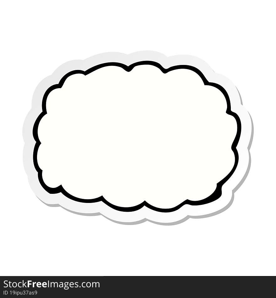 Sticker Of A Cartoon Cloud Symbol