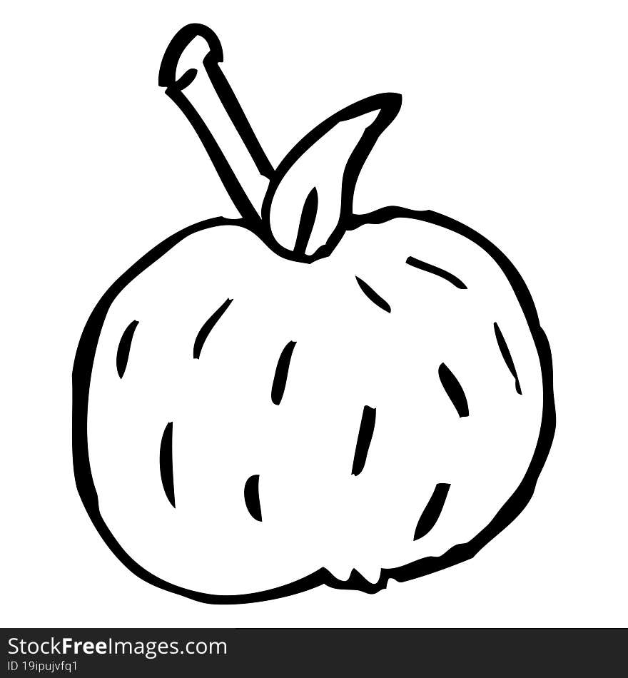 line drawing cartoon tomato