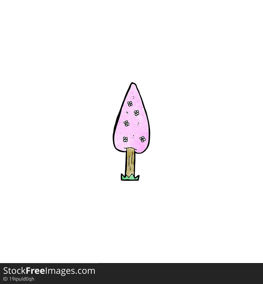 decorative cartoon pink tree