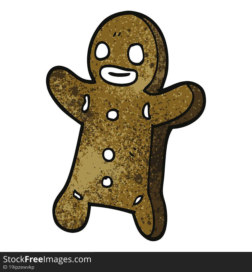 cartoon doodle gingerbread man