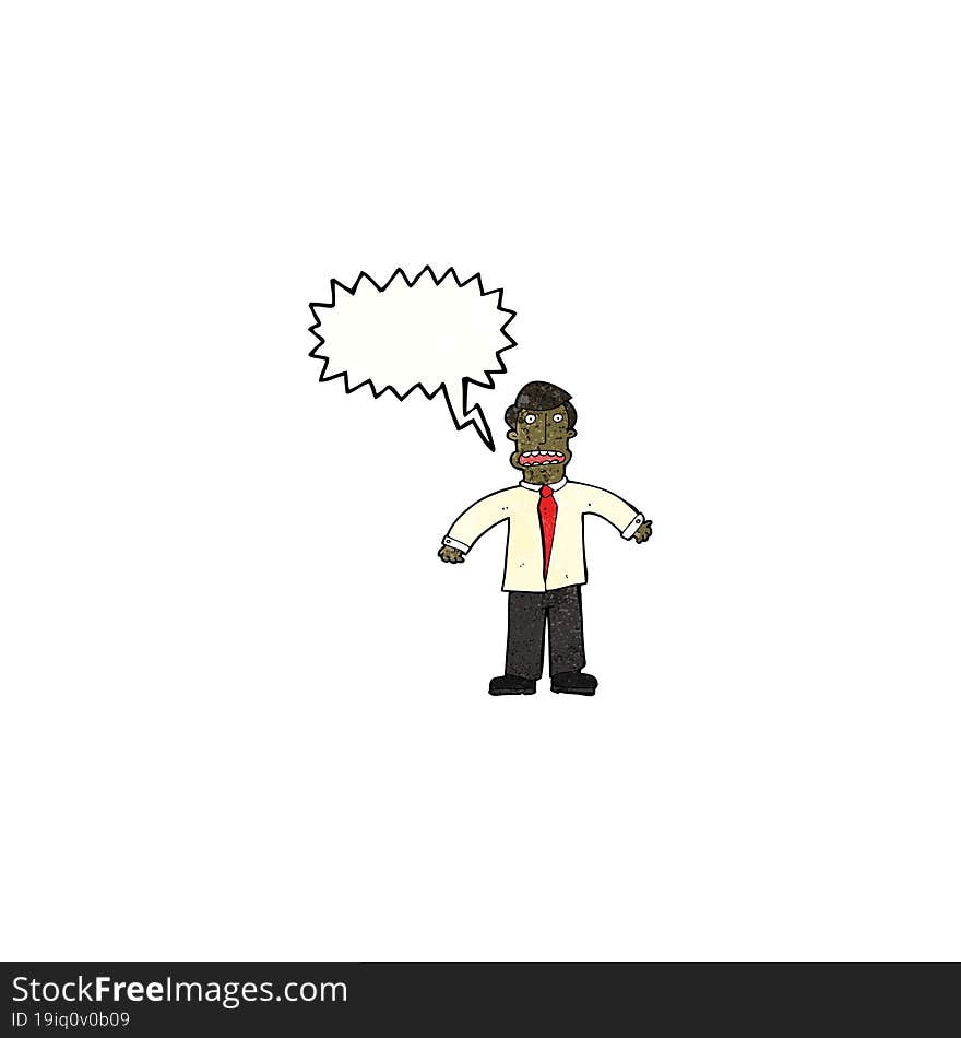 cartoon shocked businessman