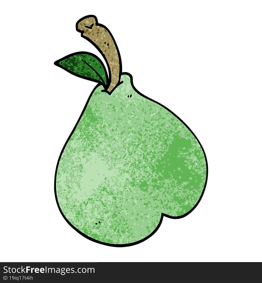 cartoon doodle healthy pear