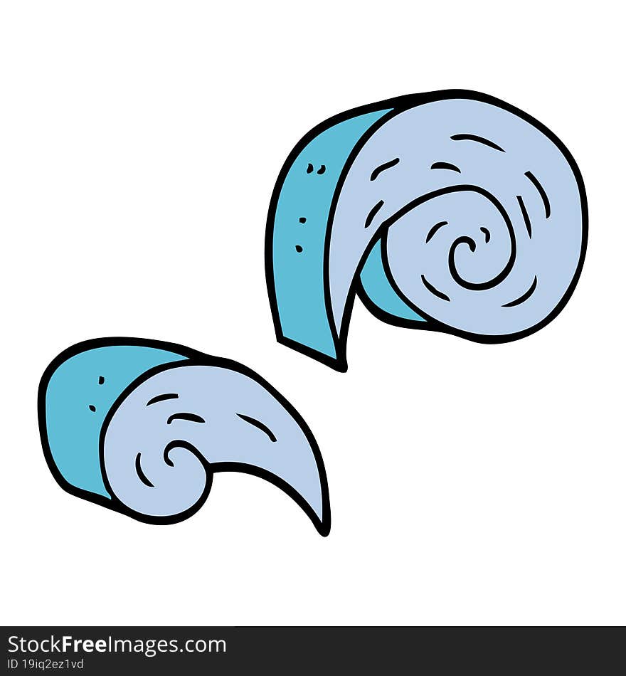 Cartoon Doodle Decorative Spiral Element