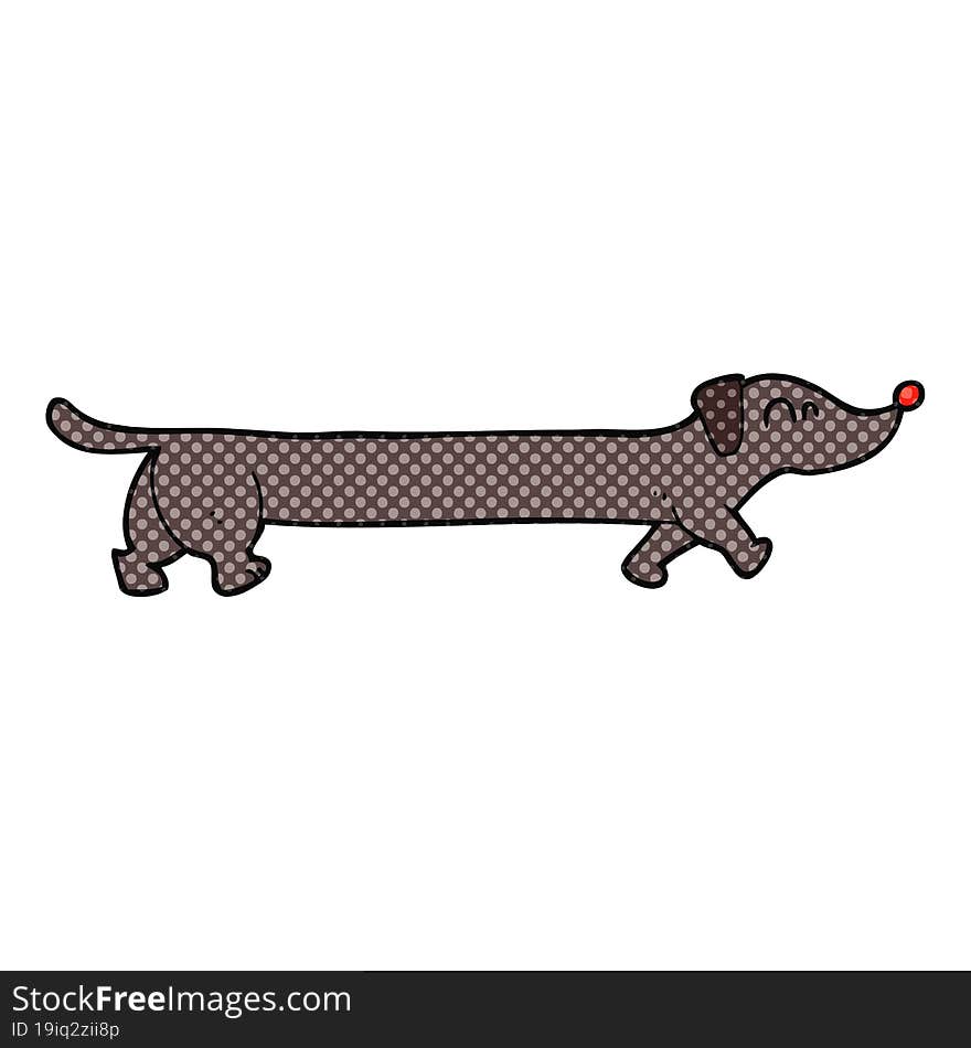 cartoon dachshund