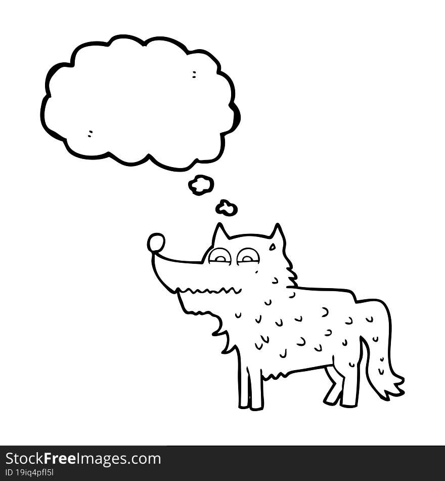 Thought Bubble Cartoon Dog