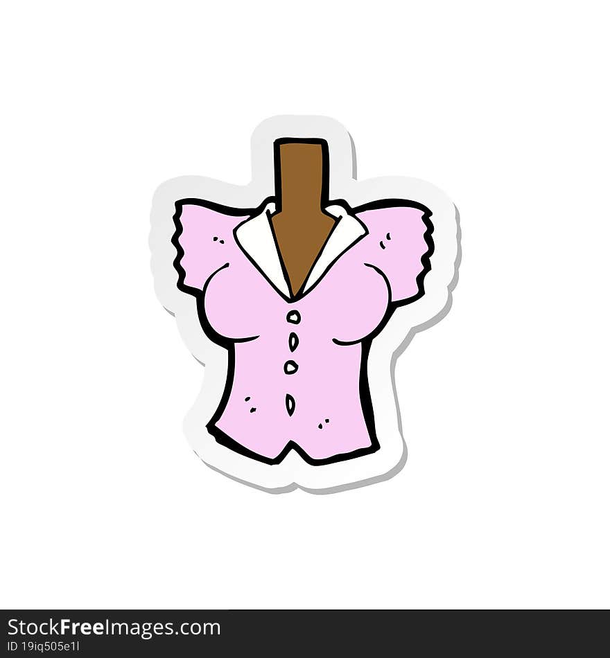 sticker of a cartoon body