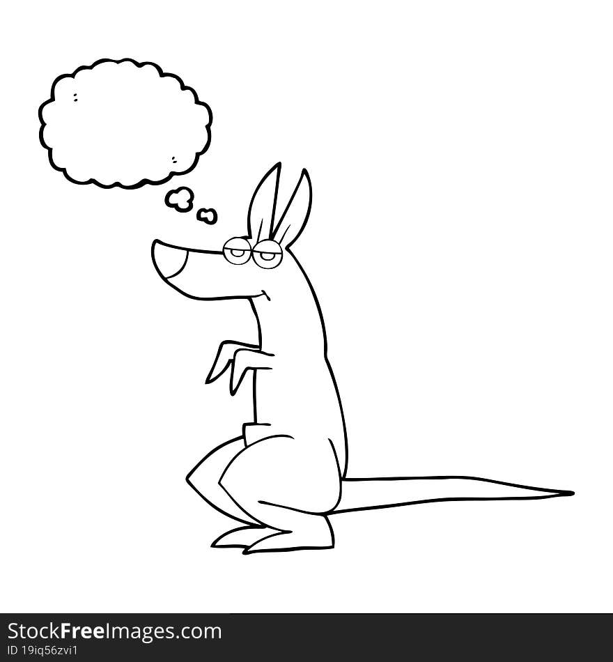 Thought Bubble Cartoon Kangaroo