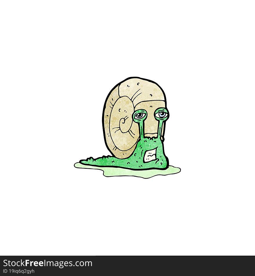 cartoon slimy snail