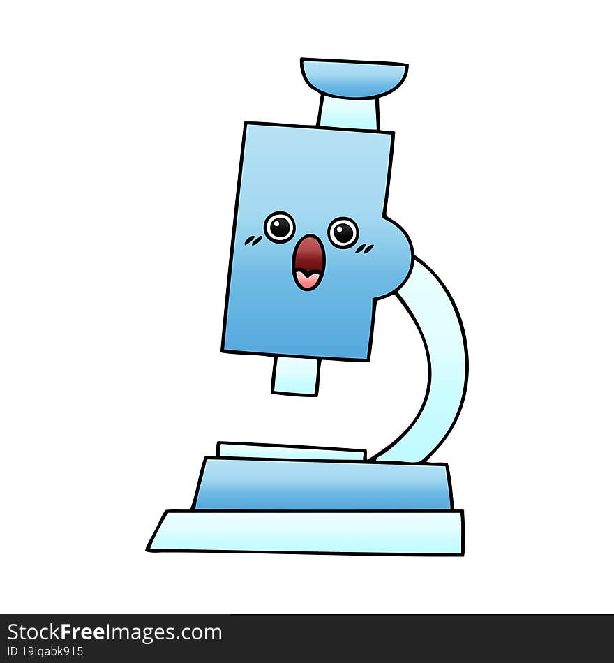 gradient shaded cartoon microscope