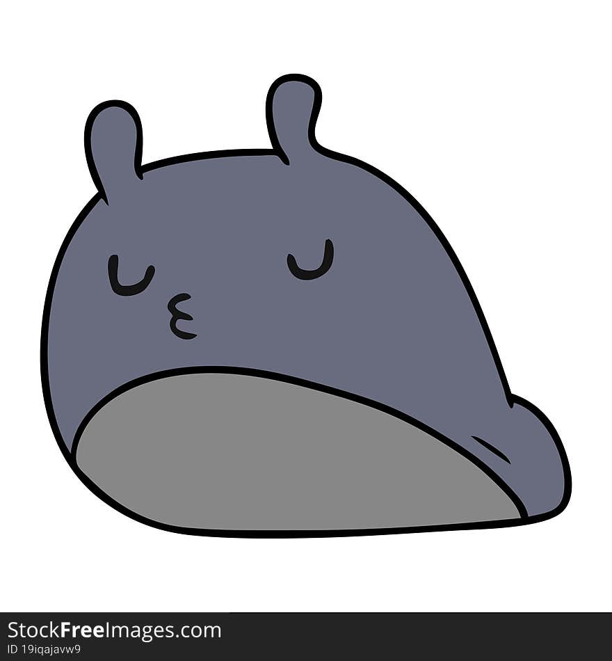 cartoon kawaii fat cute slug