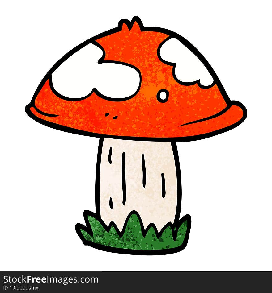 cartoon doodle poisonous toadstool