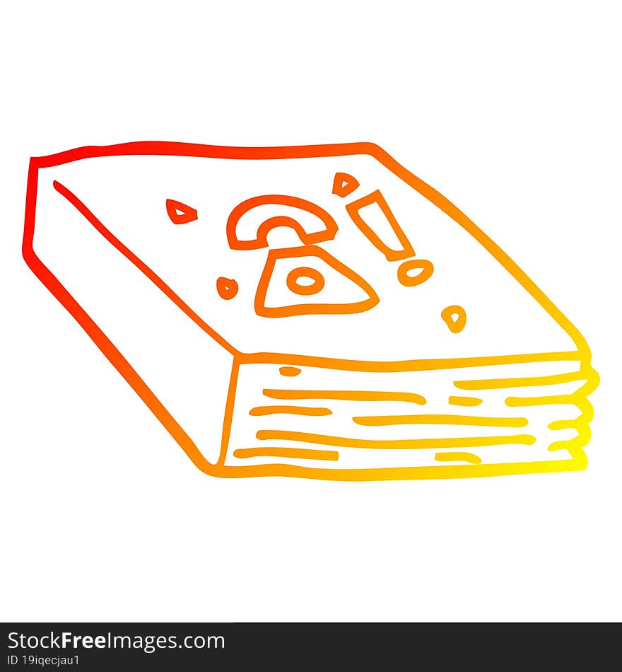 Warm Gradient Line Drawing Cartoon Local Phone Book