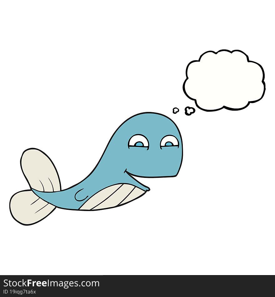 Thought Bubble Cartoon Whale