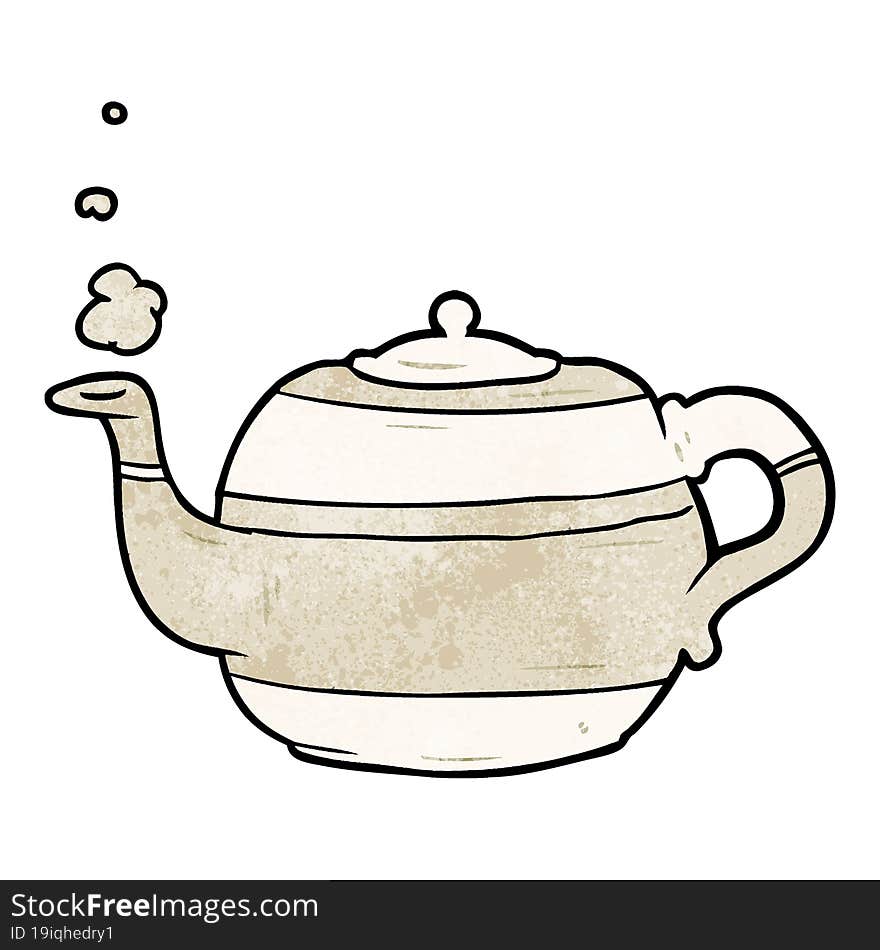 cartoon tea pot. cartoon tea pot