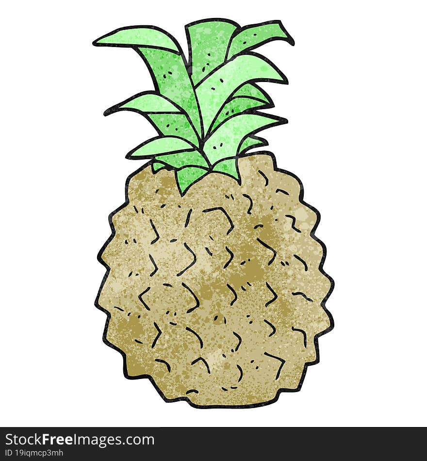 textured cartoon pineapple