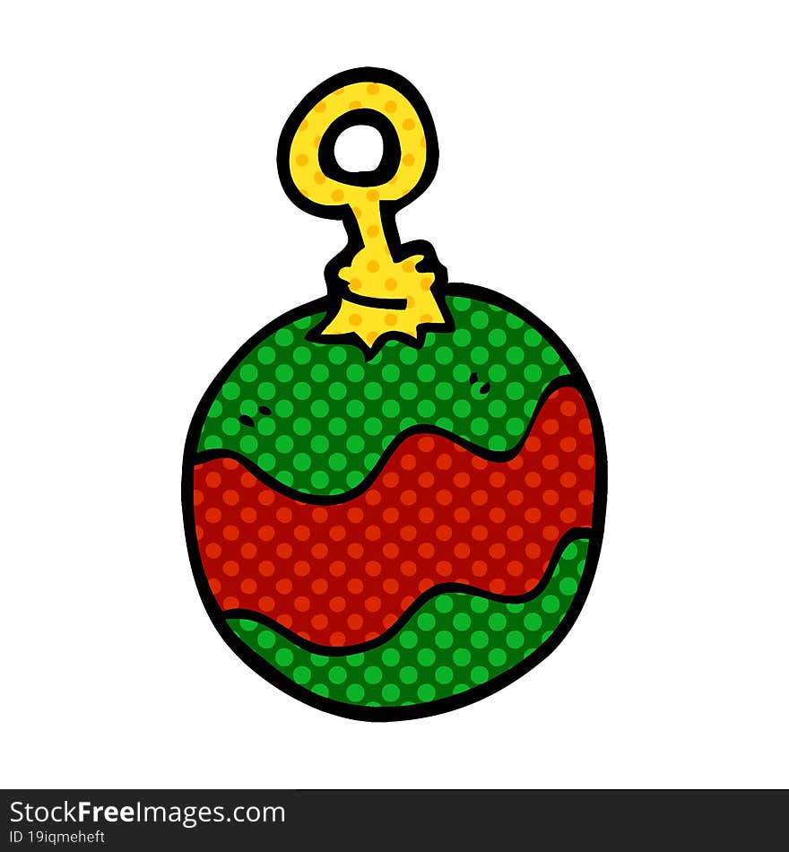 Cartoon Doodle Christmas Bauble