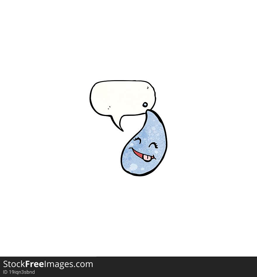 cartoon water droplet