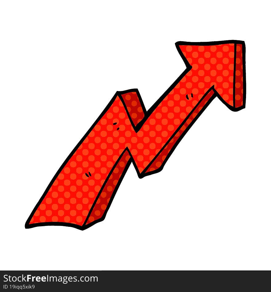 cartoon doodle business growth arrow