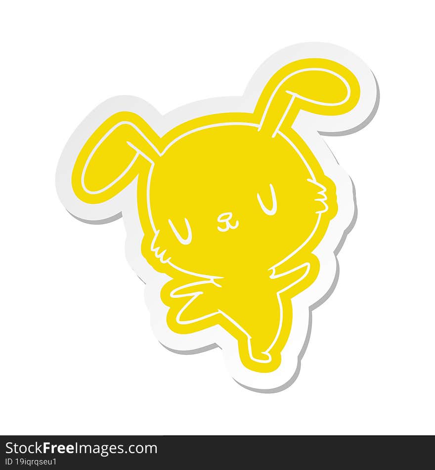 cartoon sticker kawaii cute furry bunny