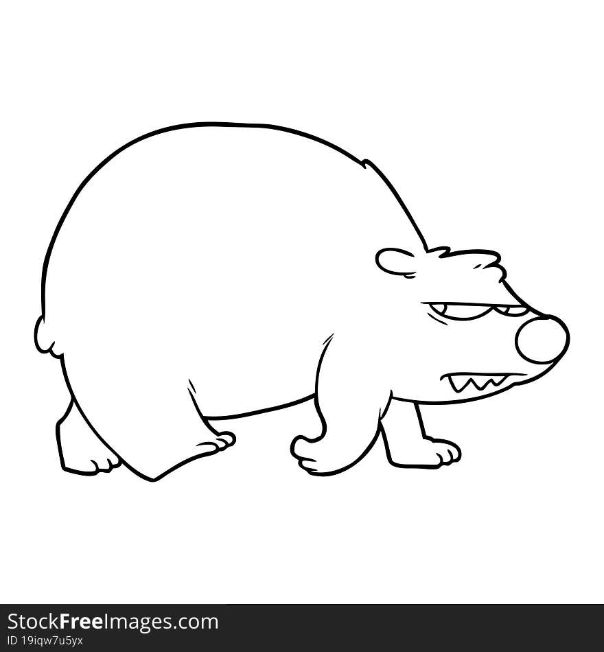 cartoon angry bear. cartoon angry bear