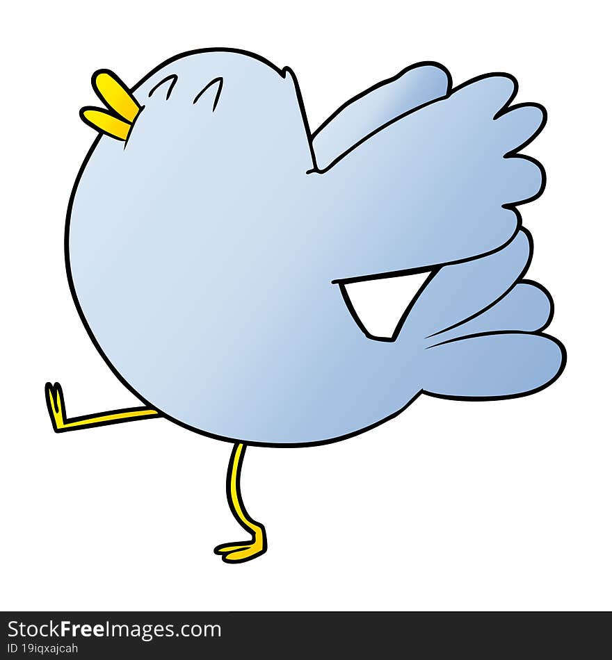 cartoon flapping bird. cartoon flapping bird