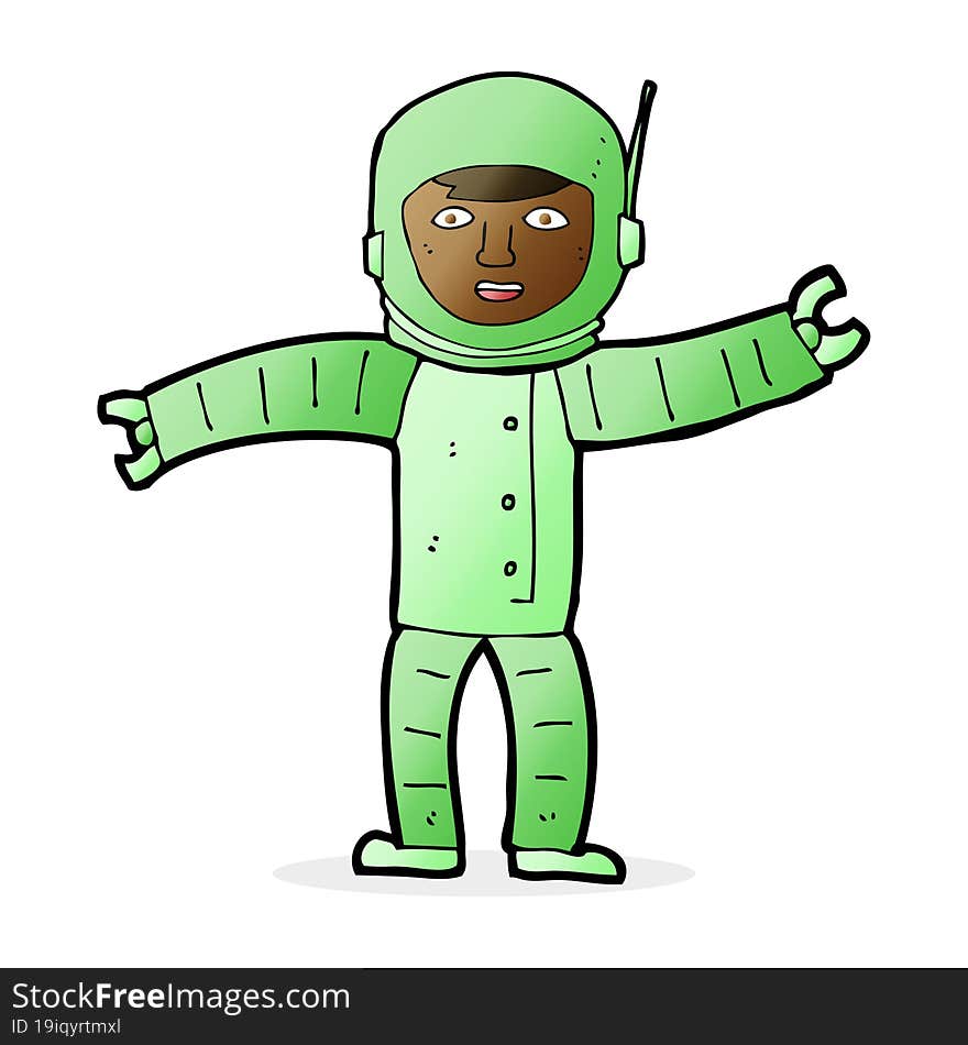 cartoon space man