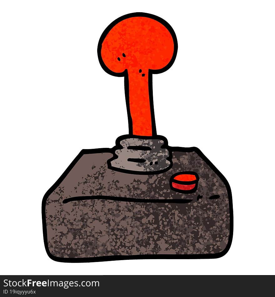 grunge textured illustration cartoon joystick