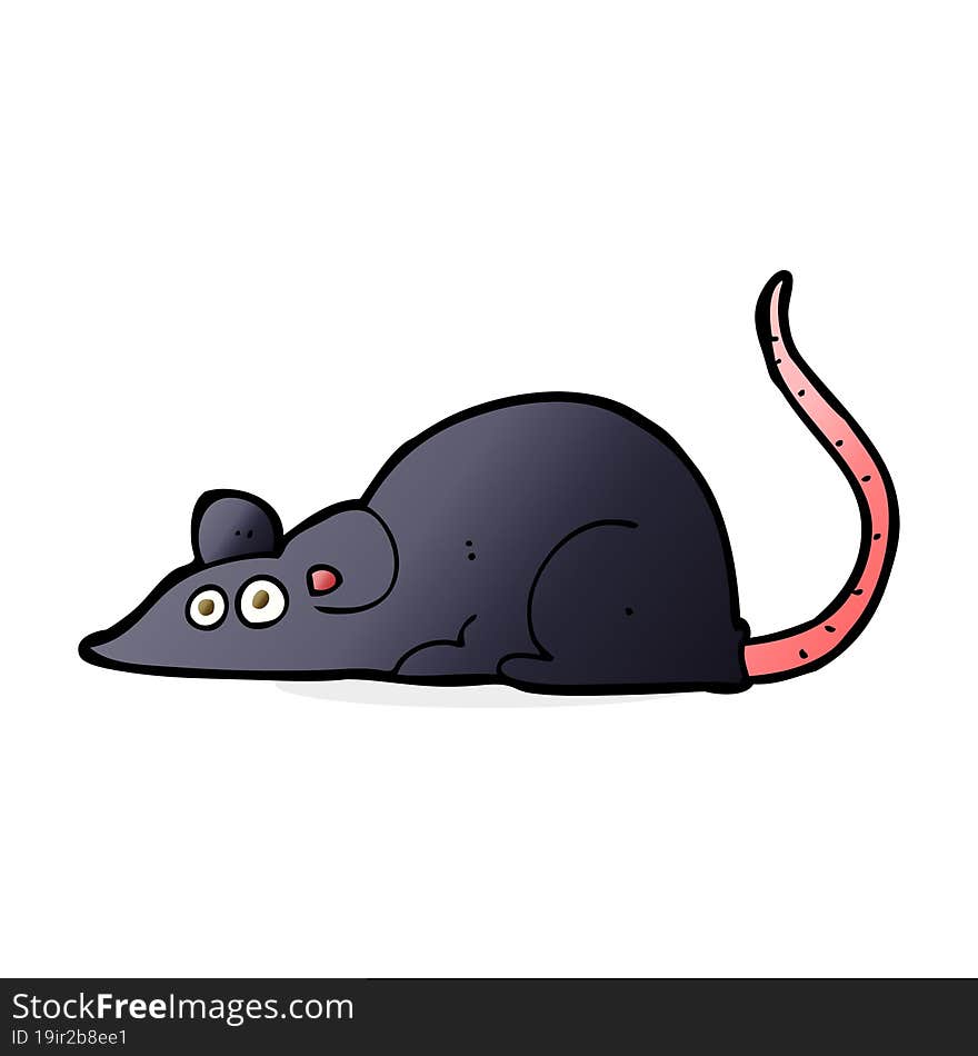 Cartoon Black Rat