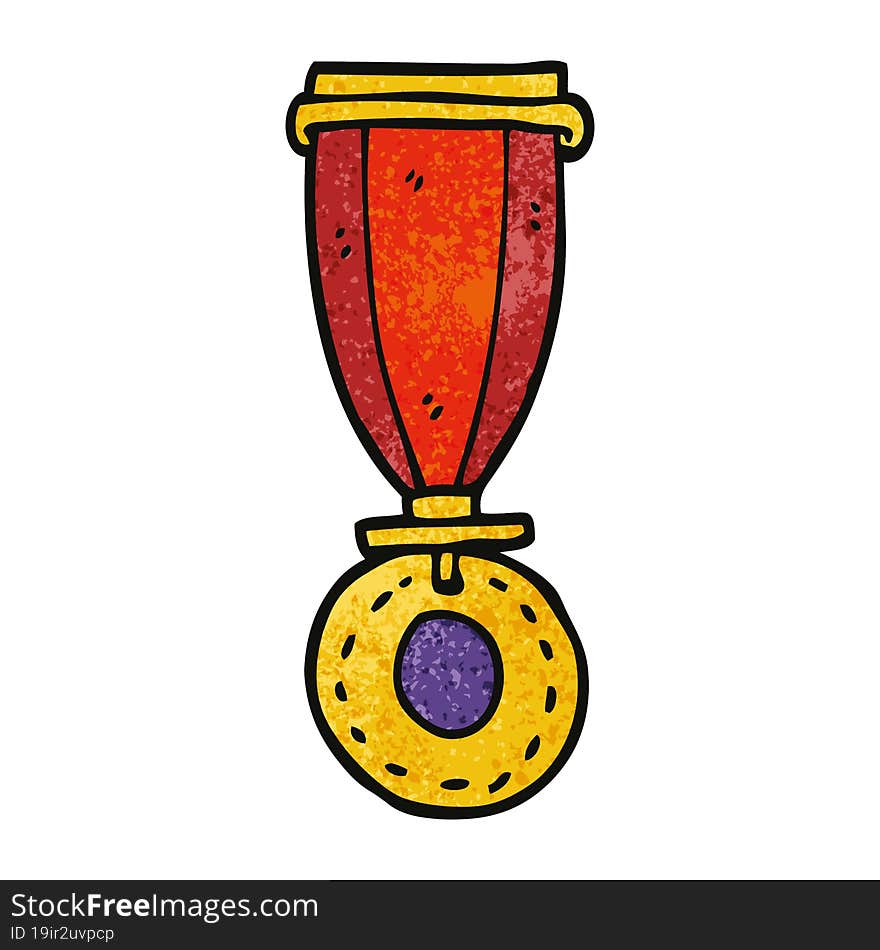 cartoon doodle medal