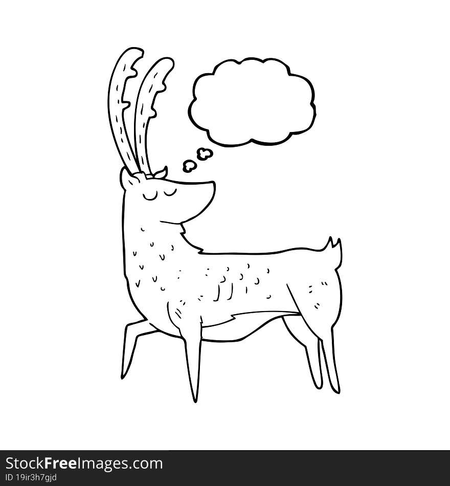 thought bubble cartoon manly stag