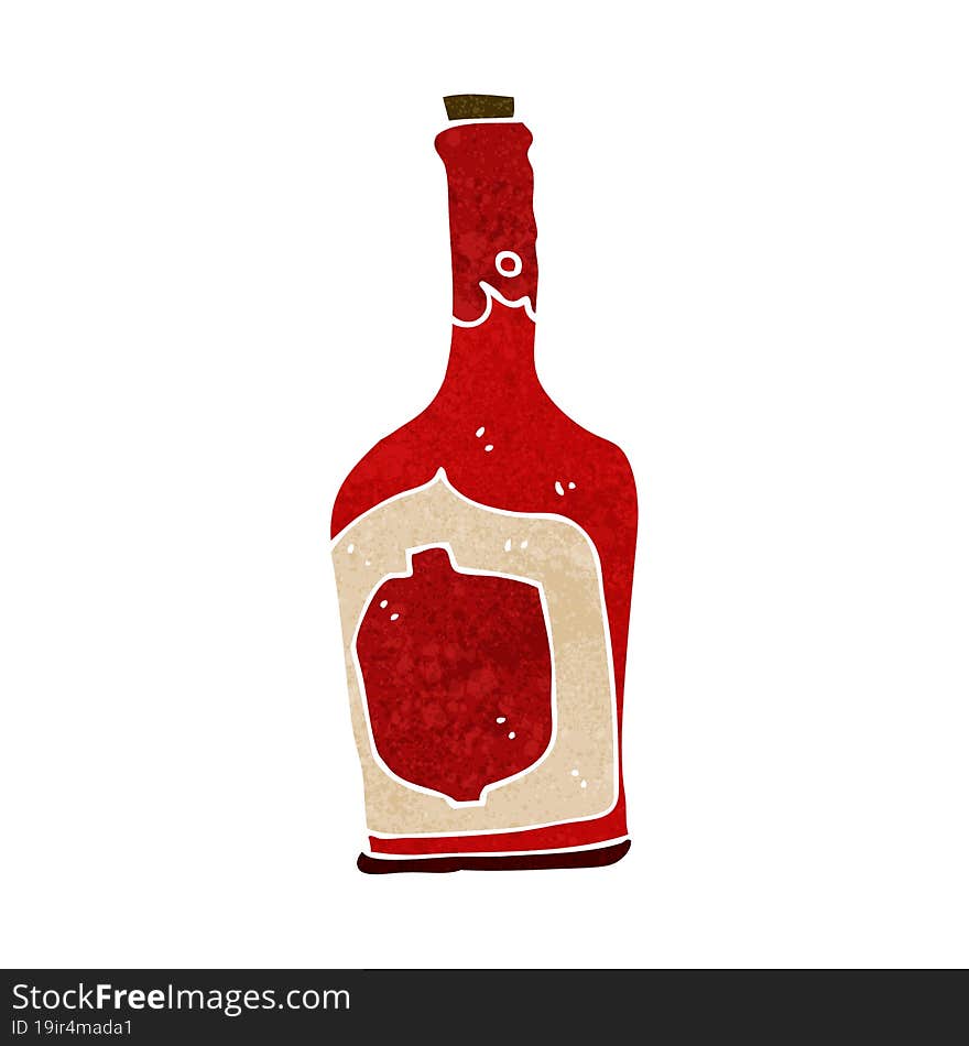 cartoon bottle of rum