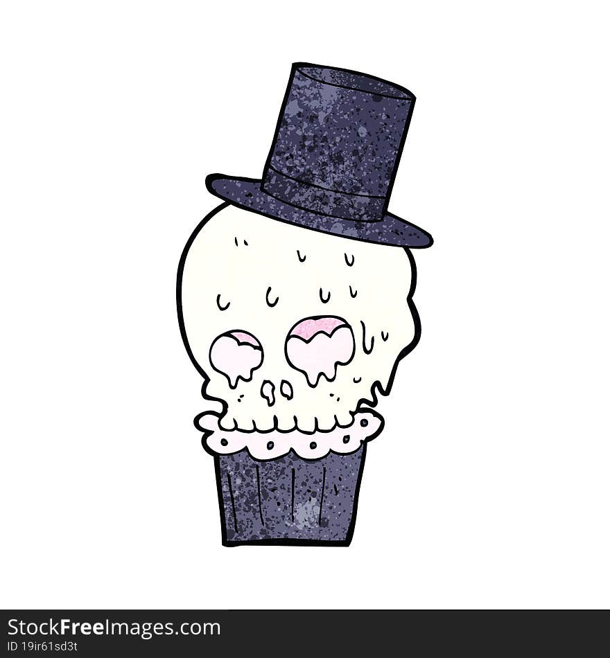 cartoon spooky cupcake