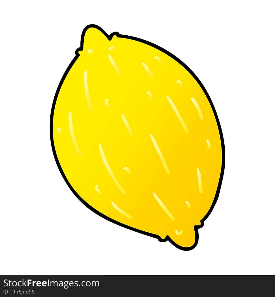 gradient cartoon of a lemon