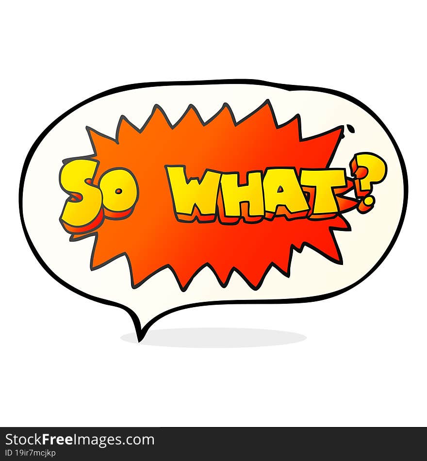 so what speech bubble cartoon sign