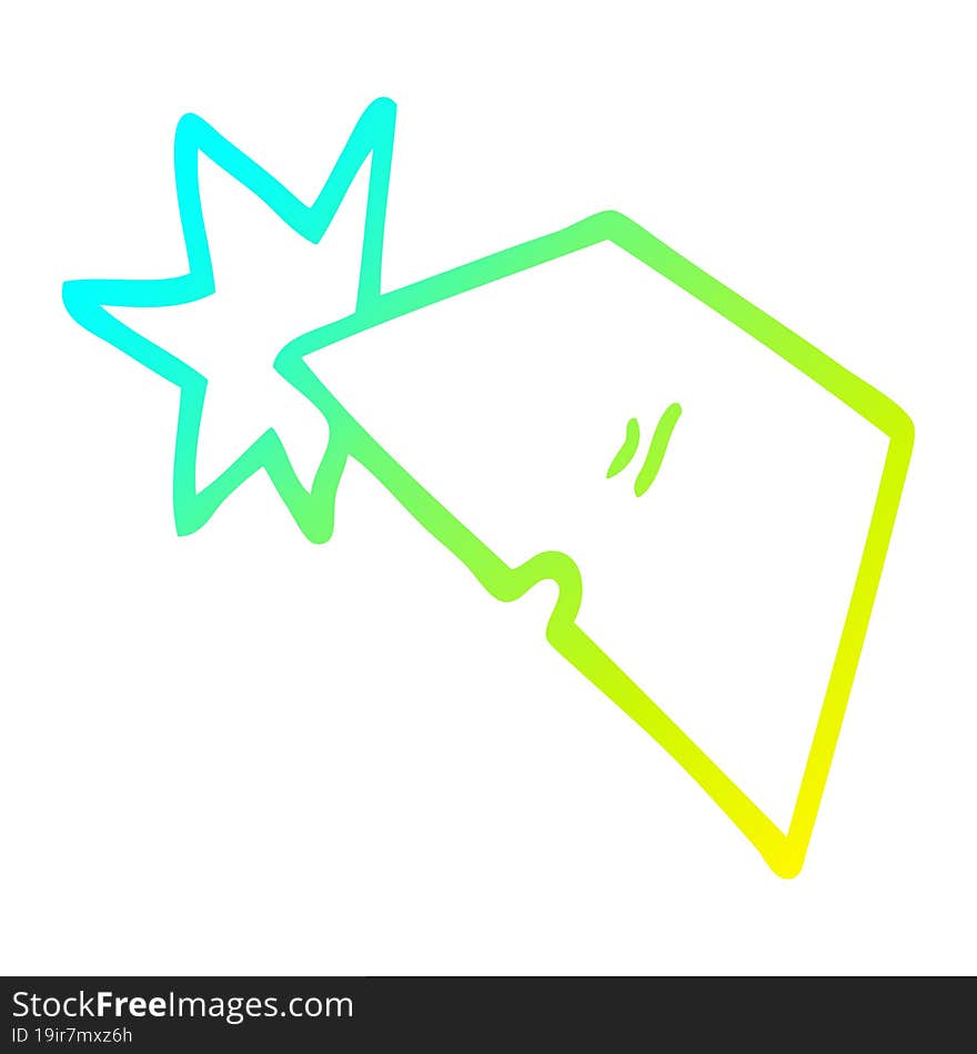 cold gradient line drawing of a cartoon shiny razorblades