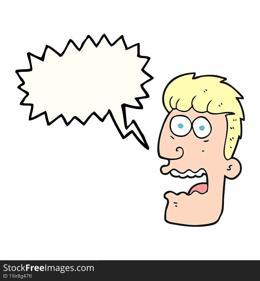 speech bubble cartoon shocked man