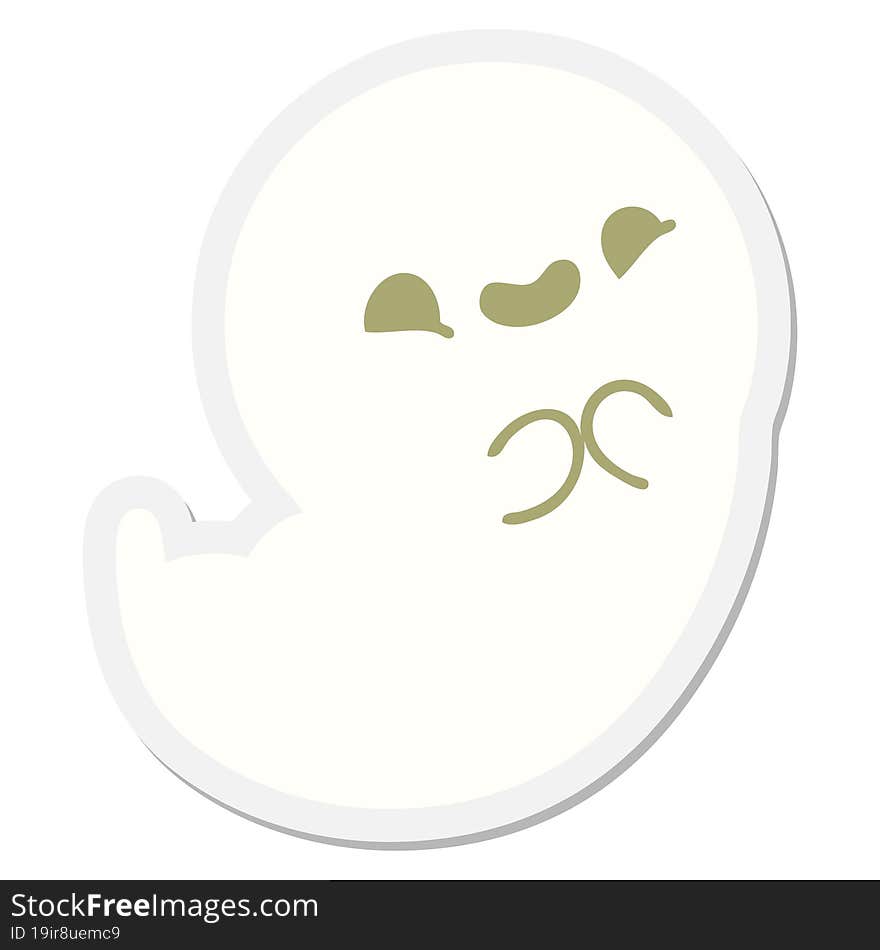 happy halloween ghost sticker