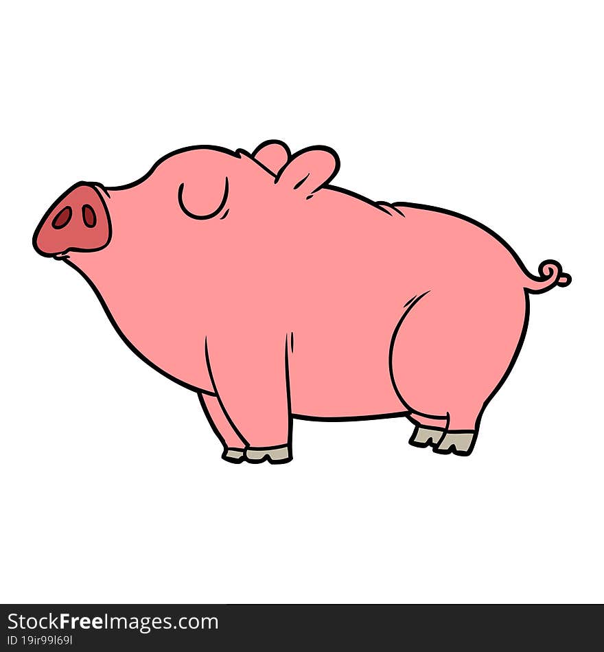 cartoon pig. cartoon pig