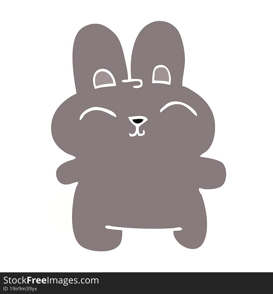 cartoon doodle grey rabbit